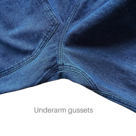 DULUTH TRADING CO | NWOT LONG DENIM JACKET CHORE UTILITY SNAP FRONT | LARGE - Picture 11 of 13